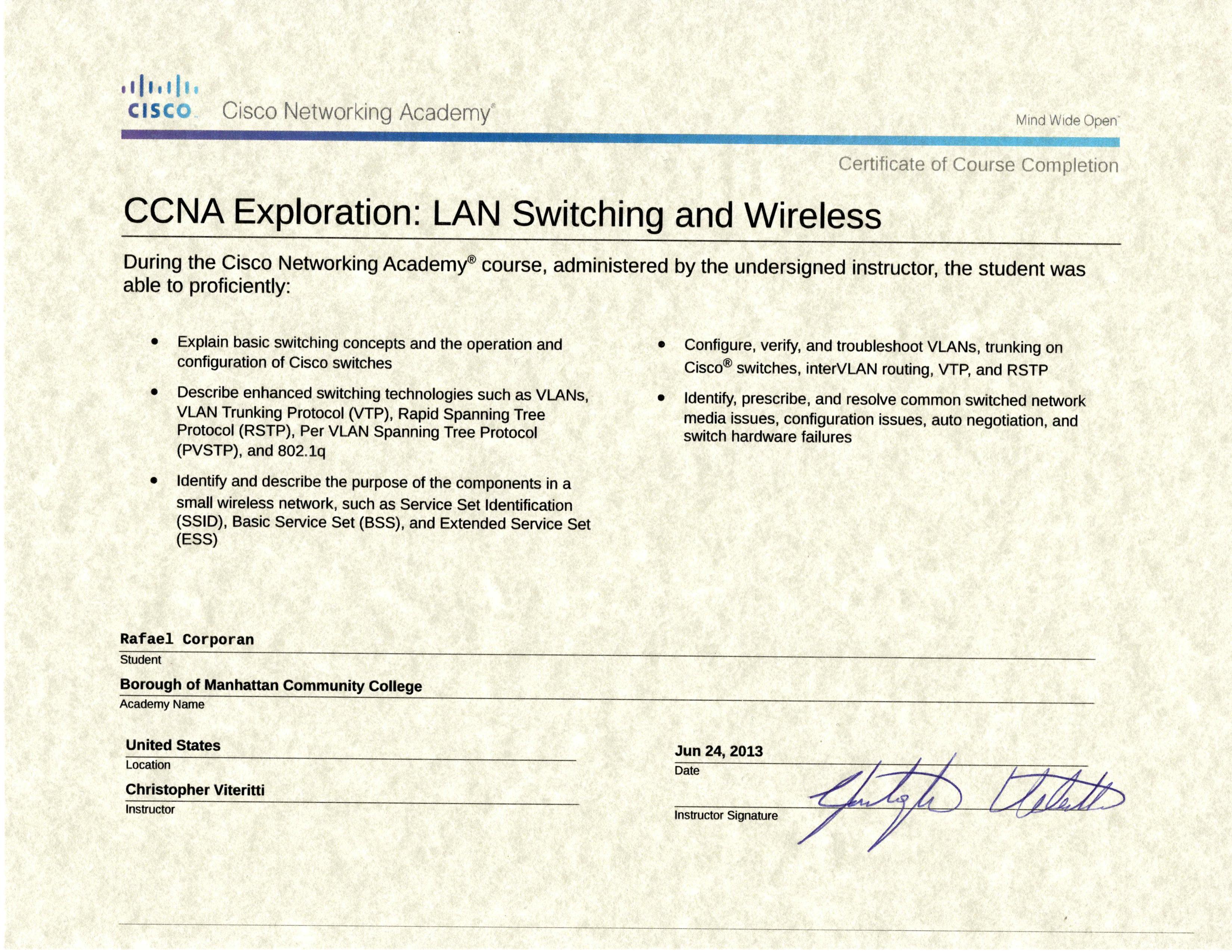 CCNA Exploration: LAN Switching and Wireless