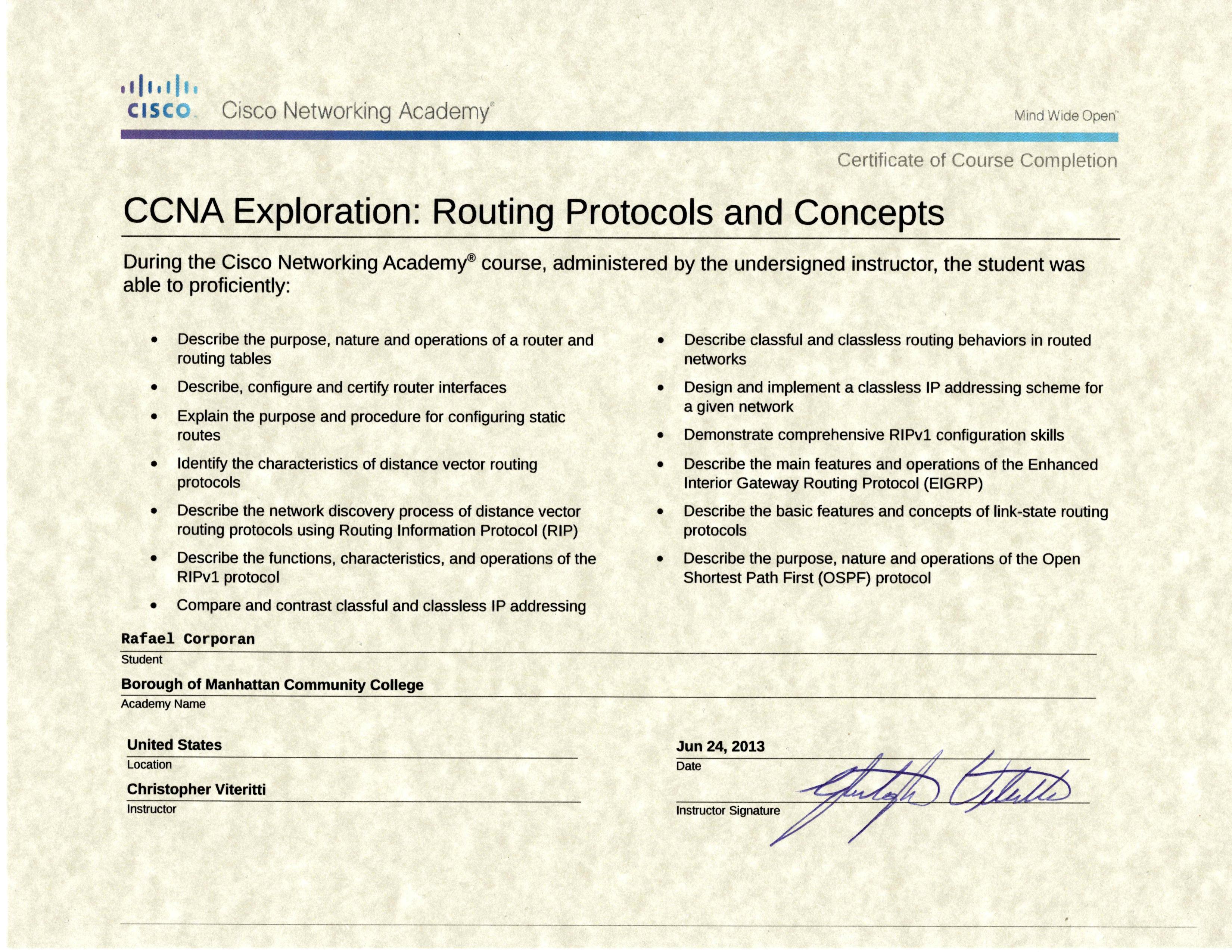 CCNA Exploration: Routing Protocols and Concepts