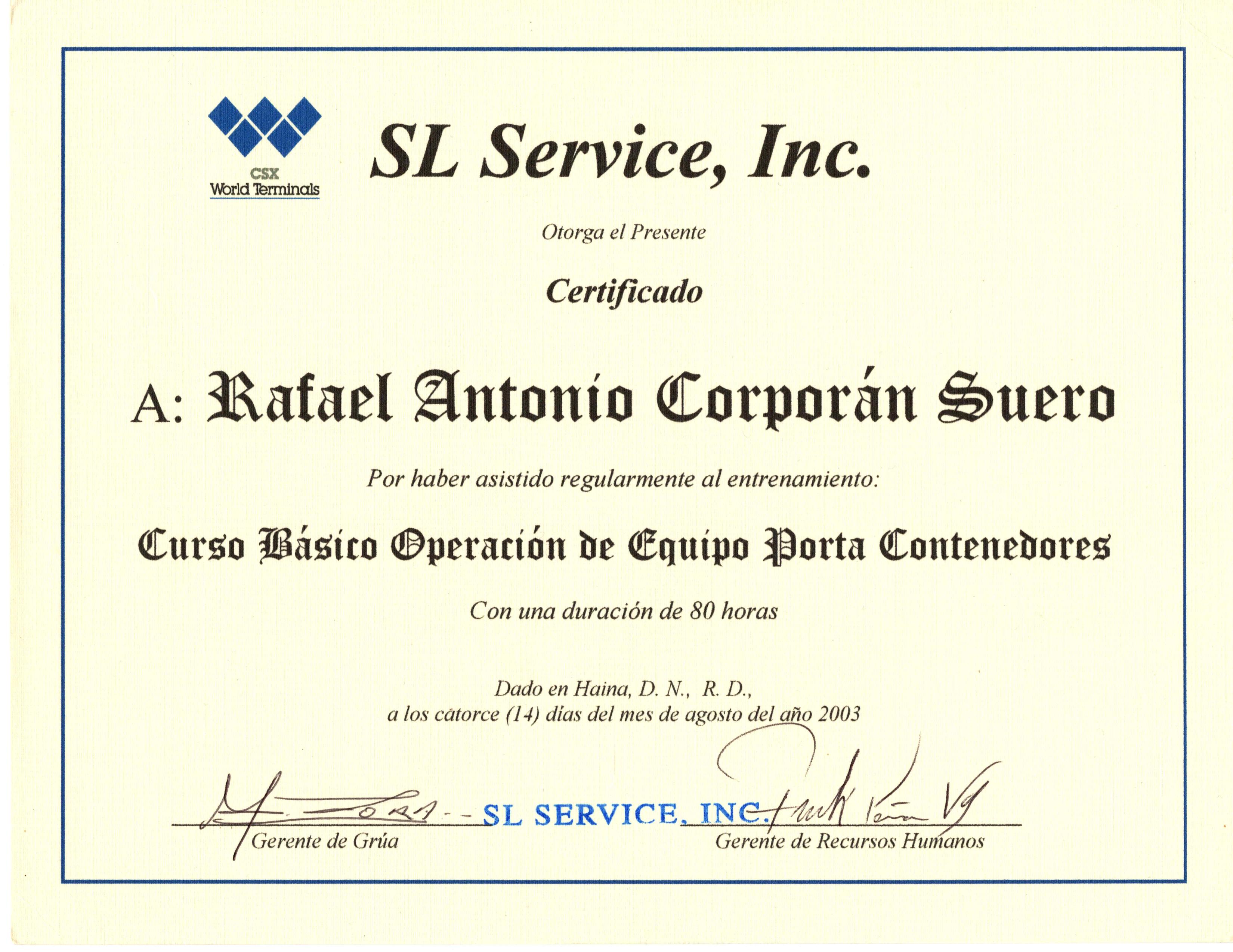 Basic Container Handling Equipment Operation Course